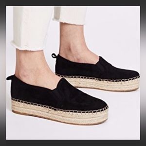 Black Suede 🖤SAM EDELMAN :CARRIN Platform /Espadrille, Round Toe, SlipOn, Flats
